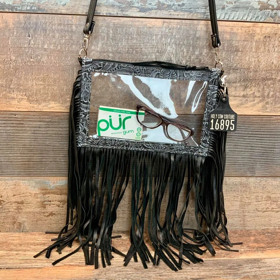Stadium Ranch Hand - Charcoal Leaf - 3 side fringe