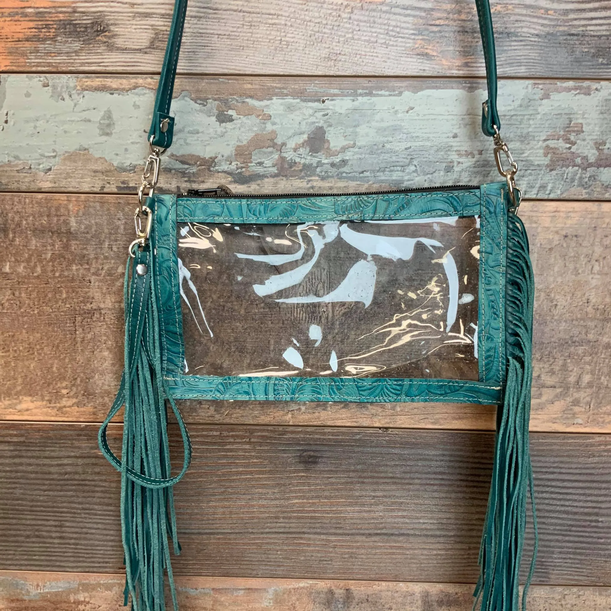 Stadium Ranch Hand - Teal Floral Embossed