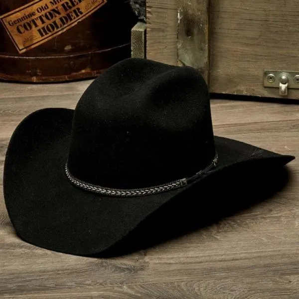 Stampede Men's Felt 100X Wool Western Hat - The Colton in Black, Brown