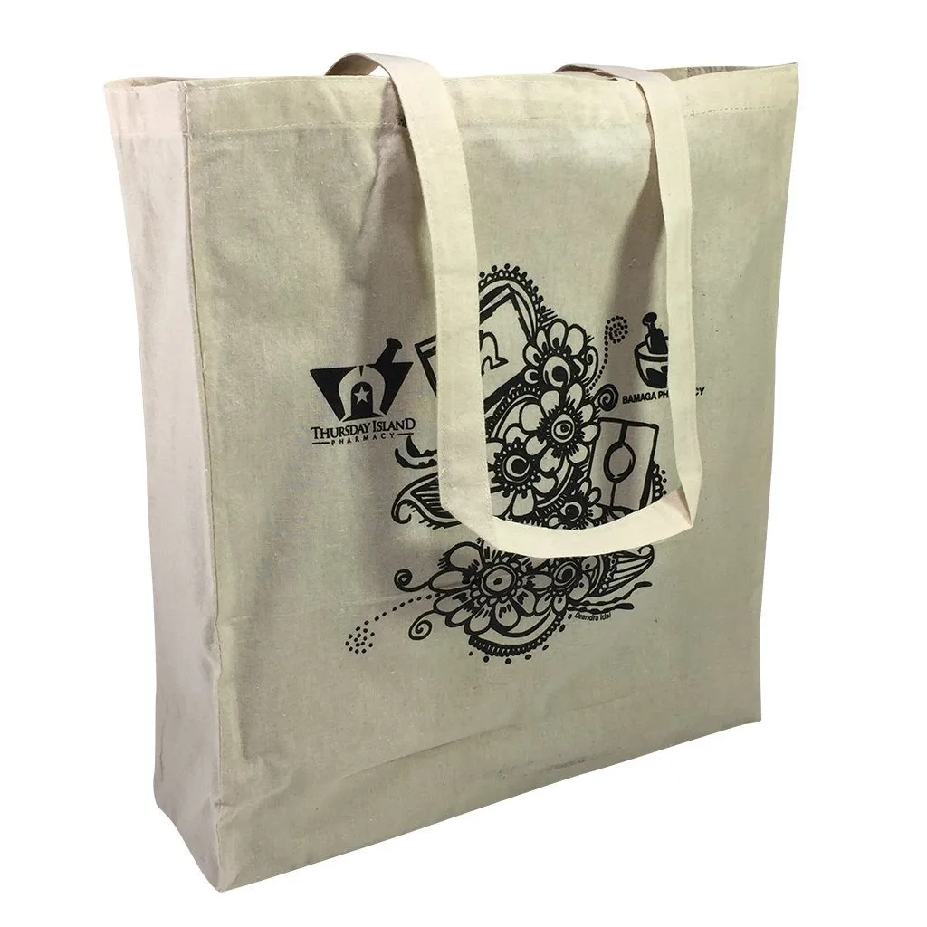 Stock Calico Shopping Bag With Extra Long Handle(SCB-19T)