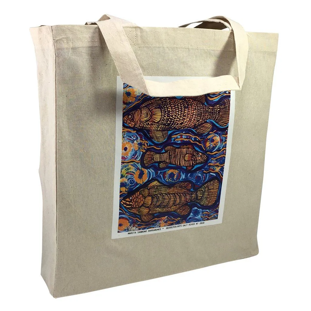 Stock Calico Shopping Bag With Extra Long Handle(SCB-19T)