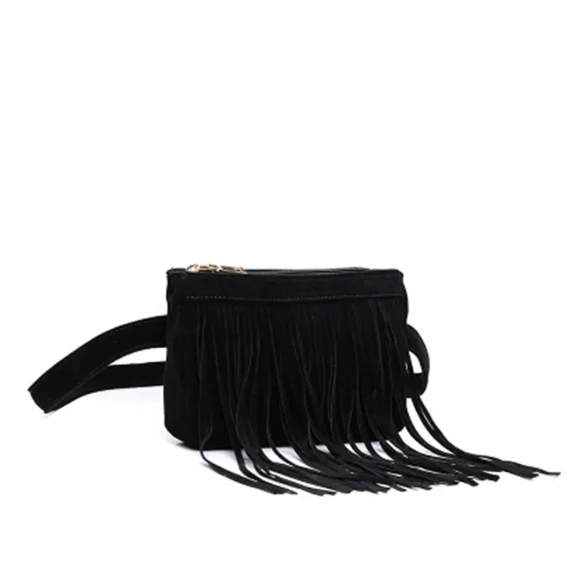 Suede Tassel Waist Bag