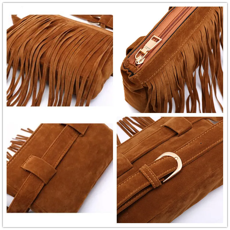 Suede Tassel Waist Bag