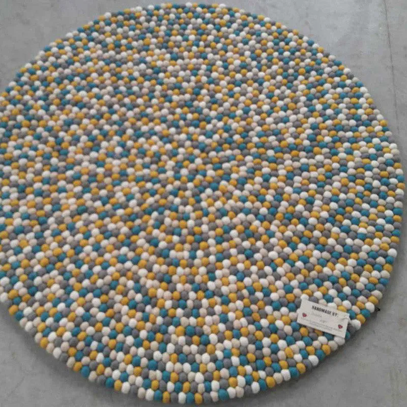 Summer Sunshine Felt Ball Rug