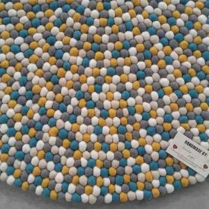 Summer Sunshine Felt Ball Rug