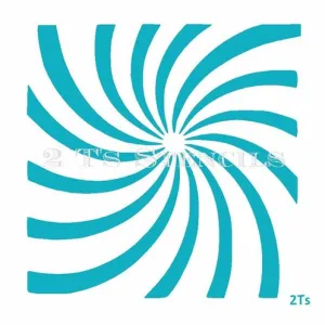 Sunburst Stencil 4 STYLES - 2 T's Stencils - Cookies Royal Icing Airbrush Cookie Decorating Cakes Etc