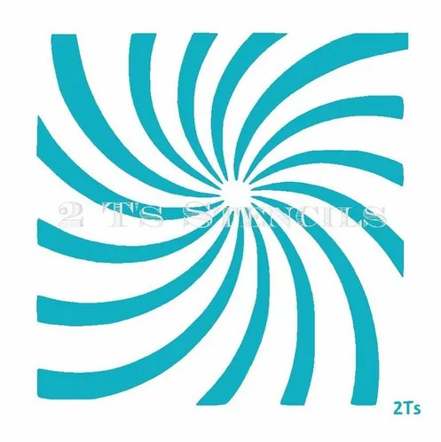 Sunburst Stencil 4 STYLES - 2 T's Stencils - Cookies Royal Icing Airbrush Cookie Decorating Cakes Etc