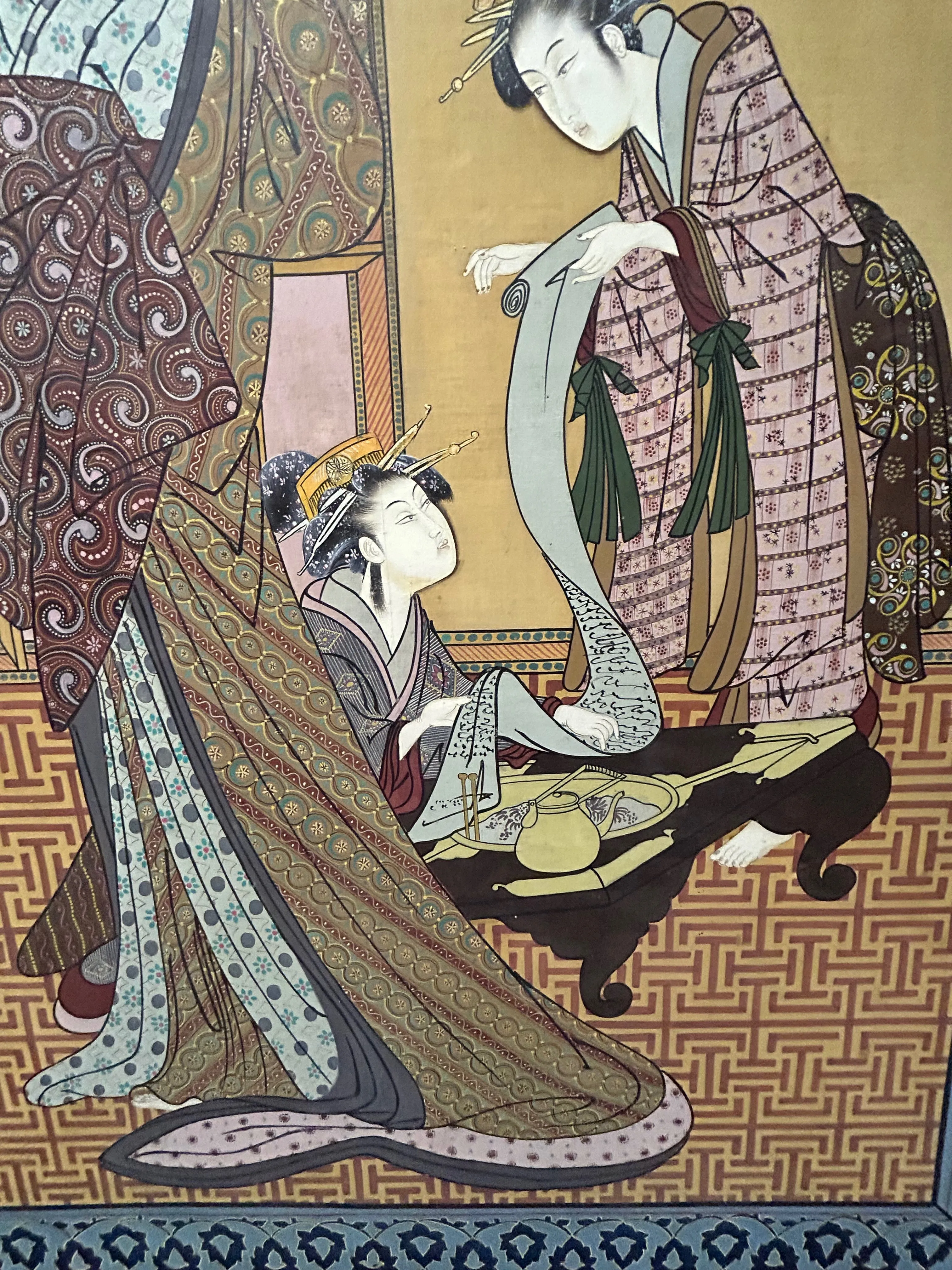 Superb 19th Century Japanese Silk Painting