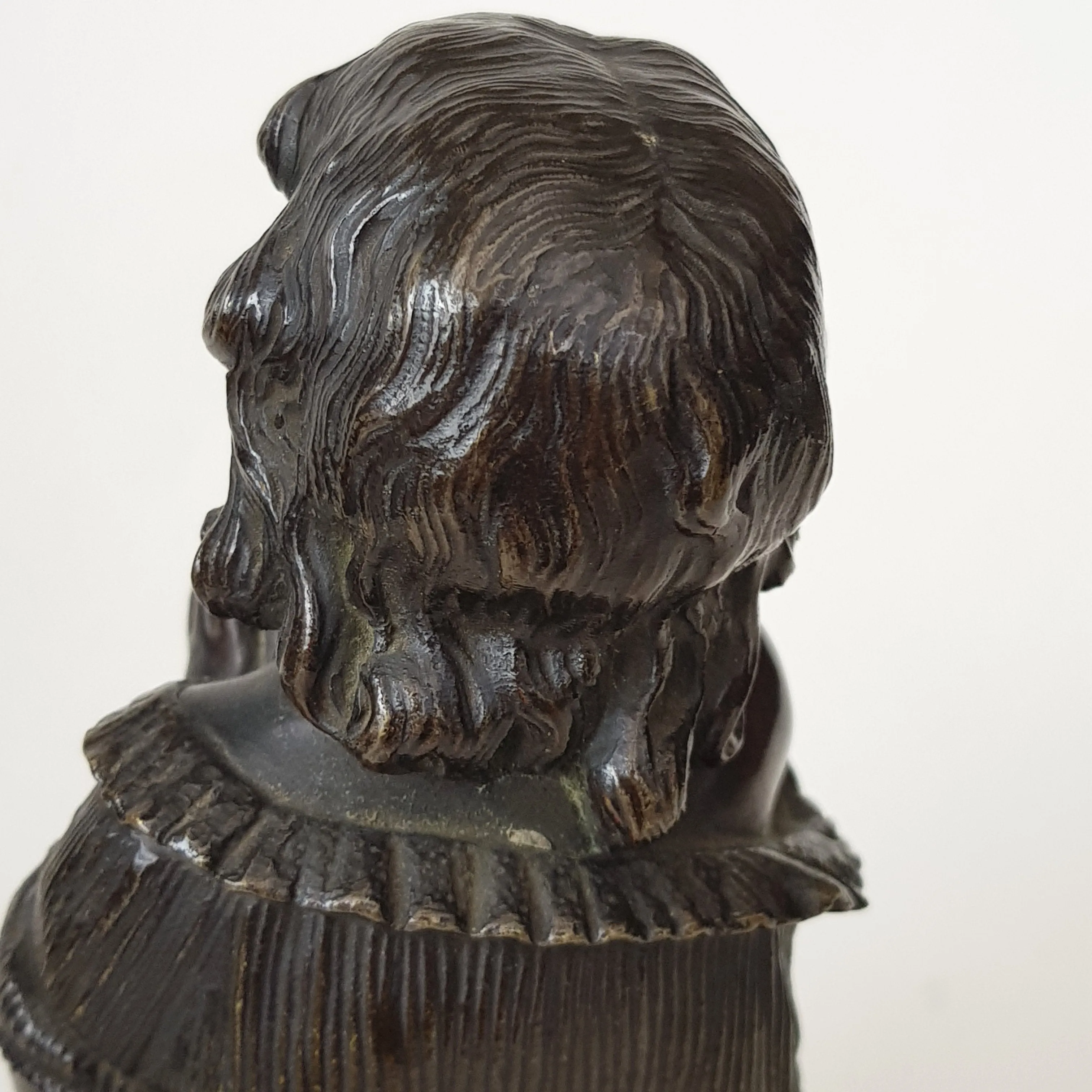 Superb Bronze Statue Figure Of A Young Girl In Prayer Antique Victorian circa 1870