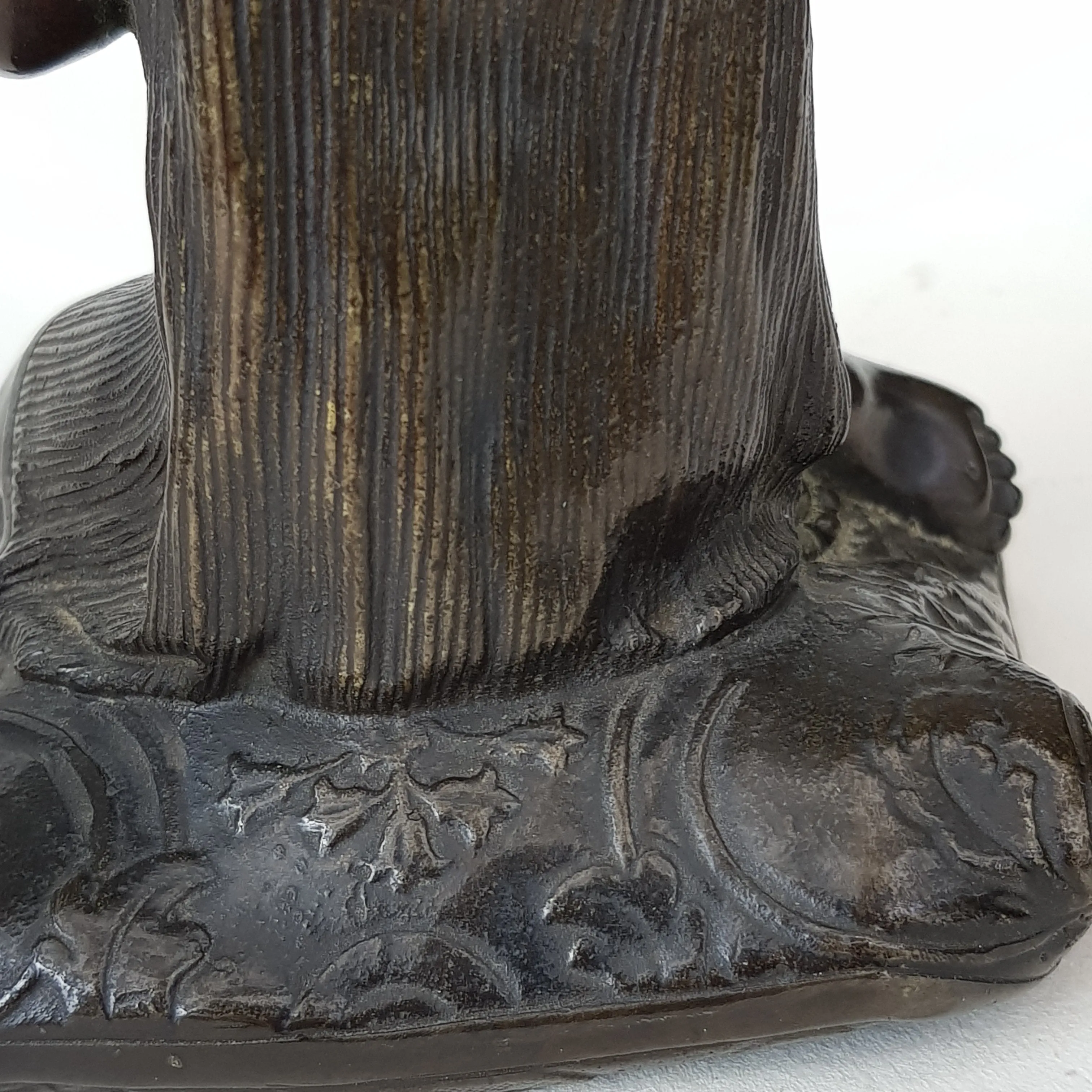 Superb Bronze Statue Figure Of A Young Girl In Prayer Antique Victorian circa 1870