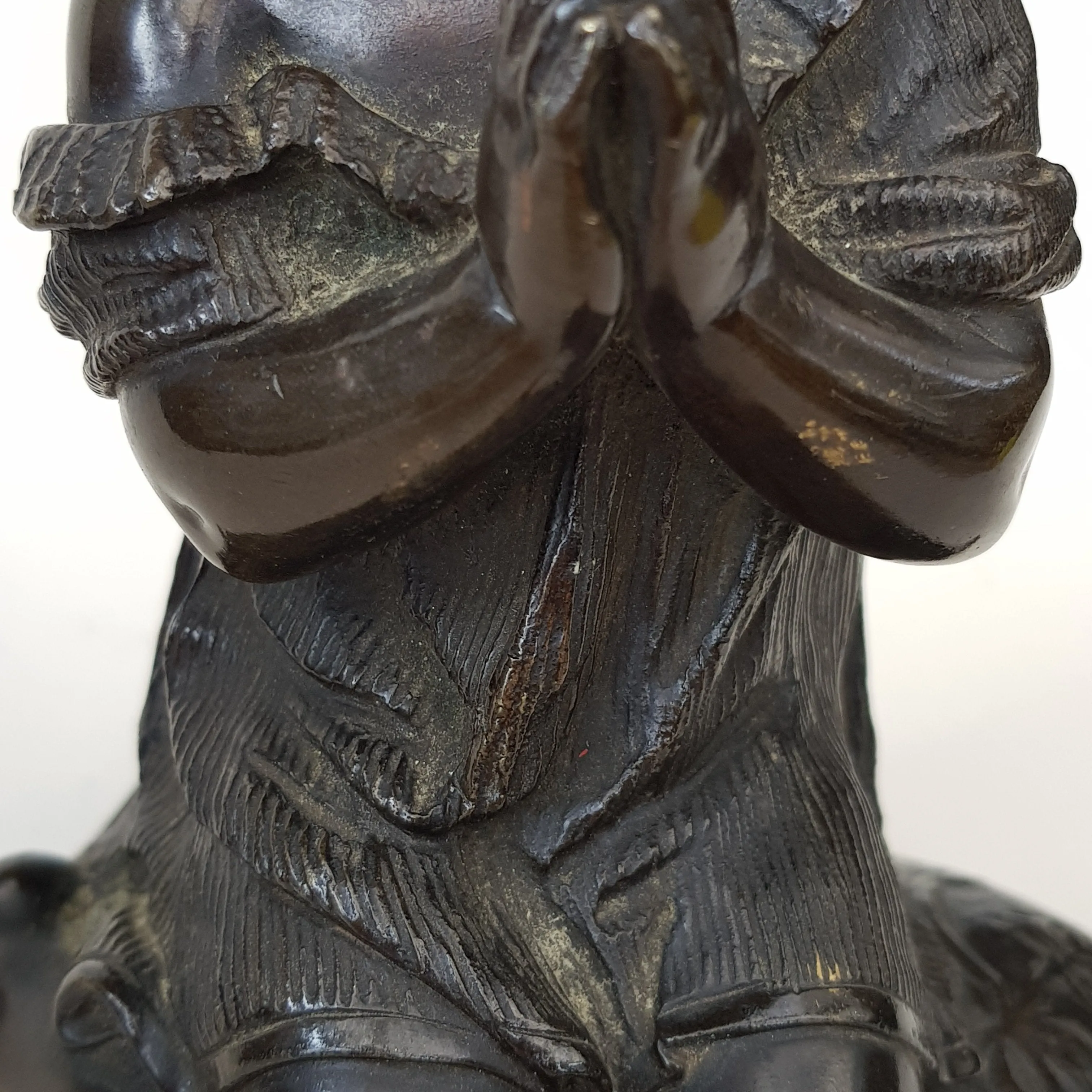 Superb Bronze Statue Figure Of A Young Girl In Prayer Antique Victorian circa 1870