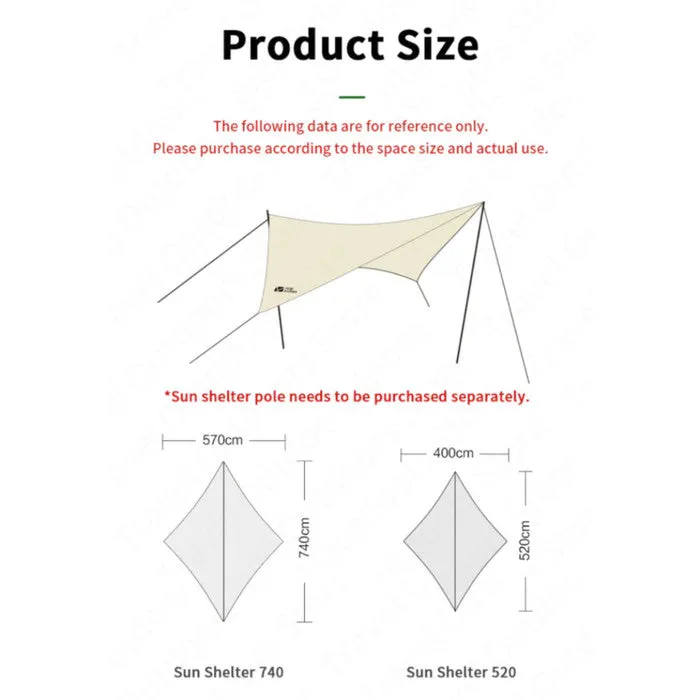 Tenda Kanopi Mobi Garden NX20661021 Flysheet Family Camping Canopy