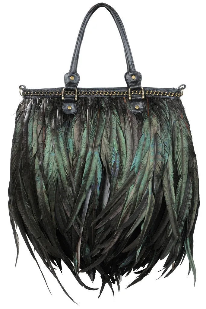 THE FEATHER LUXE TOTE BLACK