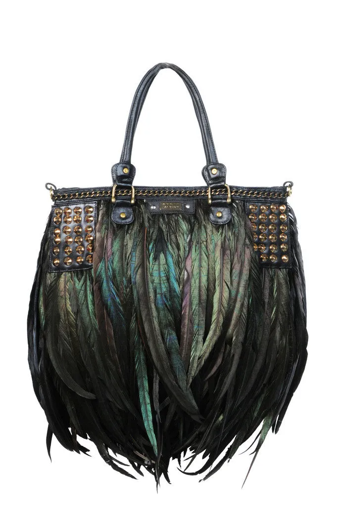 THE FEATHER LUXE TOTE BLACK