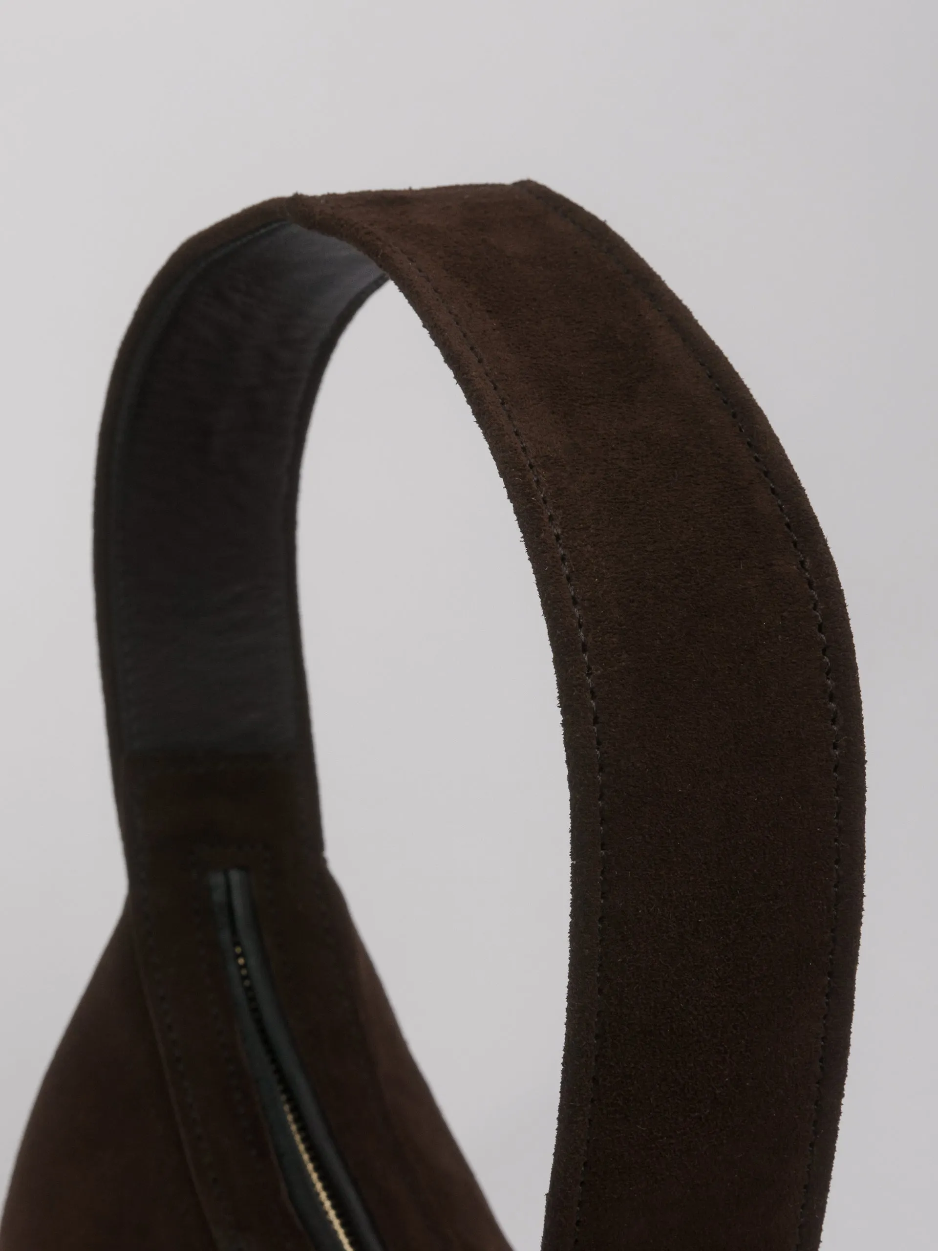 The Lair Brigitta Bag Cocoa Suede Gold