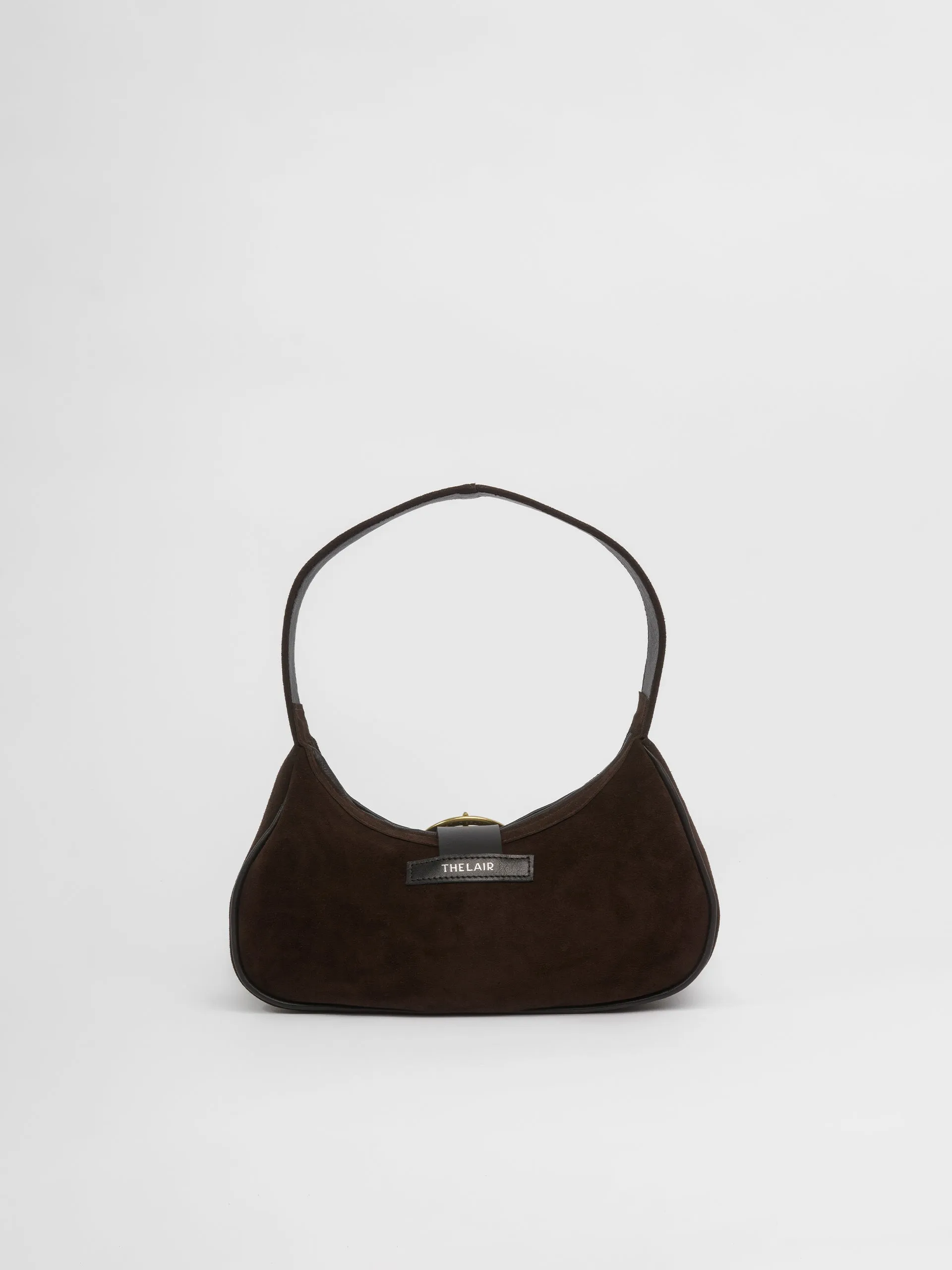 The Lair Brigitta Bag Cocoa Suede Gold
