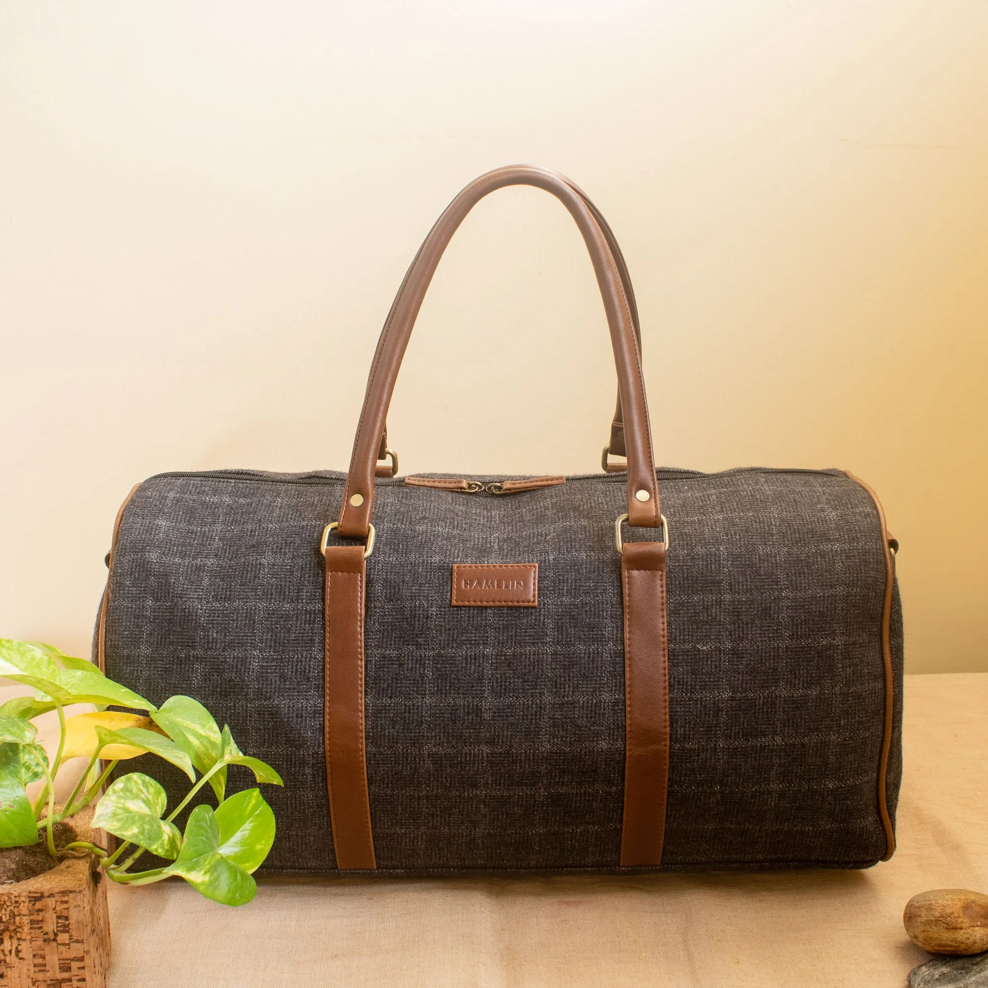 Theodore Tweed Duffle Bag (Charcoal Twill) - Large