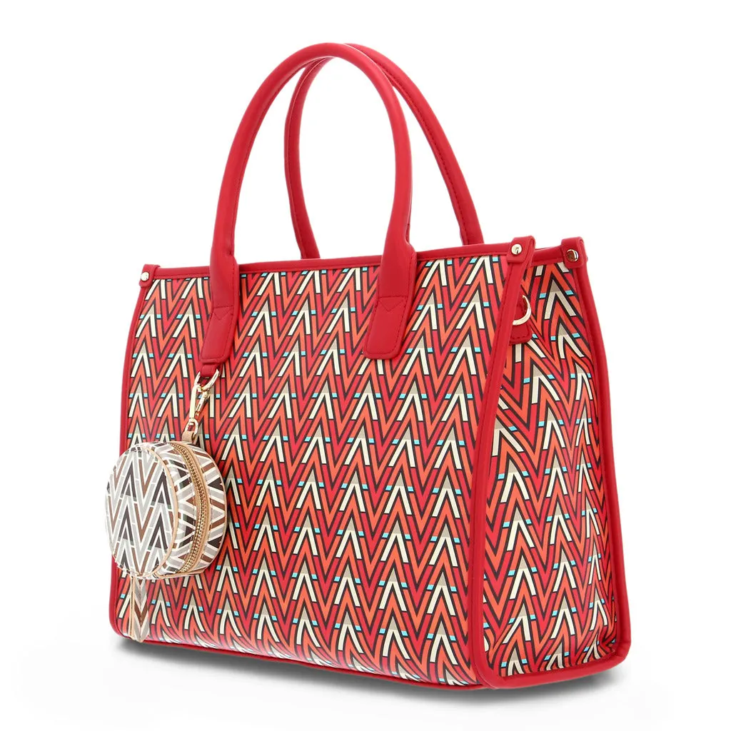 Tonic Verni Red Top Handle Bag