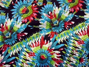 Tribal Flower Print - Stretch Cotton