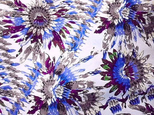 Tribal Flower Print - Stretch Cotton