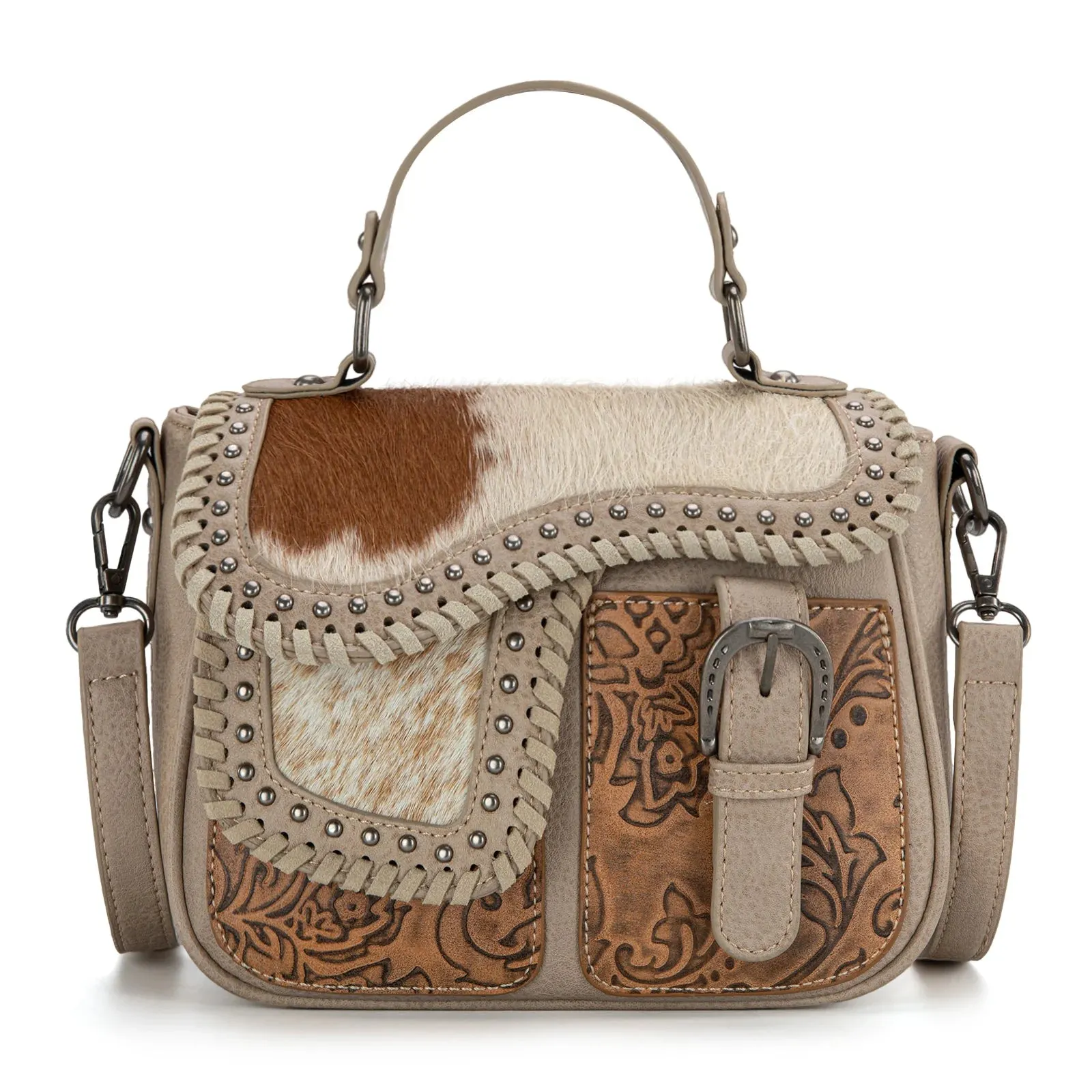 Trinity Ranch Crossbody Saddle Bag - Tan