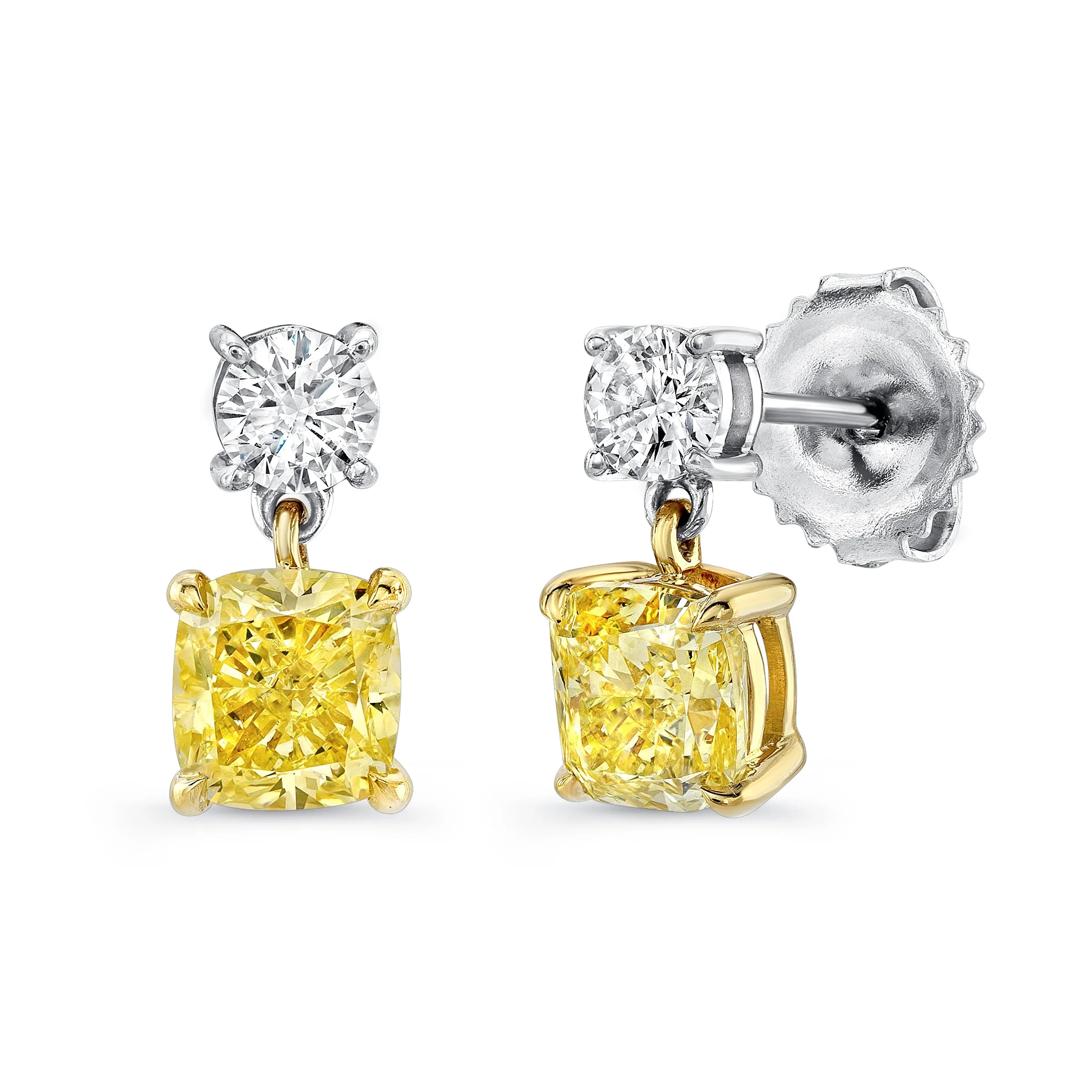 Uneek Earring 18K White Gold, 18K Yellow Gold LVE683CU
