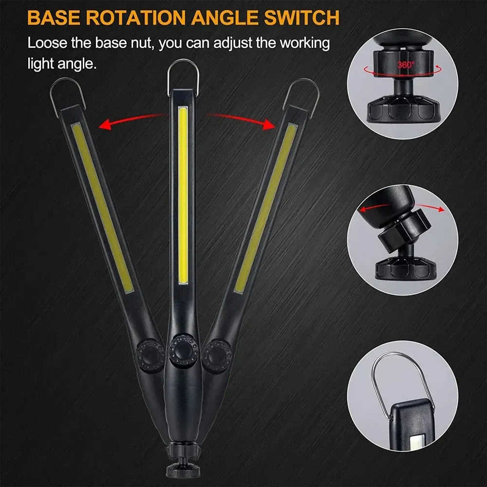 USB Rechargeable LED Flashlight New COB Magnetic Work Lamp Portable Lanterna Built In Battery Camping Torch Emergency Light