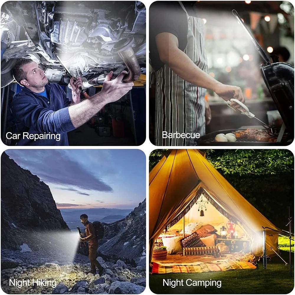 USB Rechargeable LED Flashlight New COB Magnetic Work Lamp Portable Lanterna Built In Battery Camping Torch Emergency Light