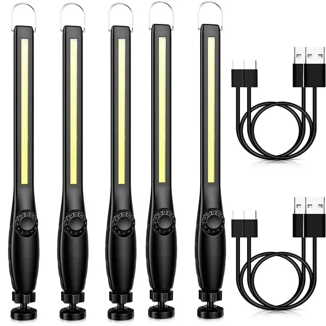 USB Rechargeable LED Flashlight New COB Magnetic Work Lamp Portable Lanterna Built In Battery Camping Torch Emergency Light