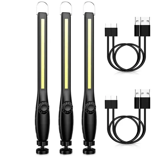USB Rechargeable LED Flashlight New COB Magnetic Work Lamp Portable Lanterna Built In Battery Camping Torch Emergency Light