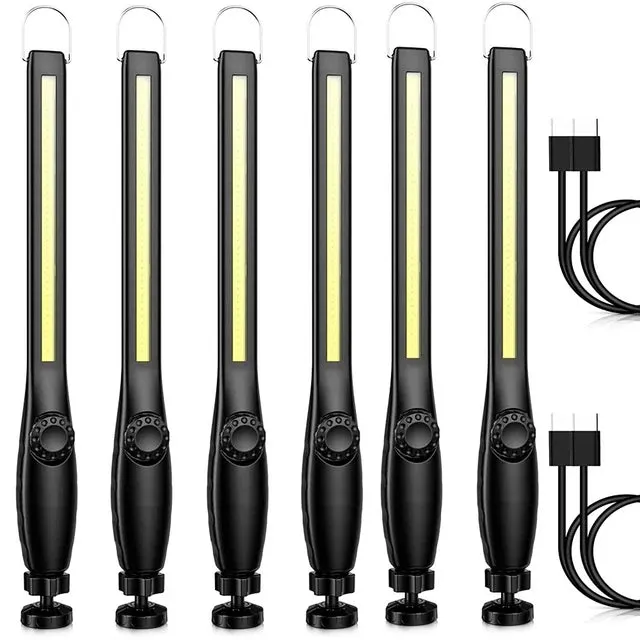 USB Rechargeable LED Flashlight New COB Magnetic Work Lamp Portable Lanterna Built In Battery Camping Torch Emergency Light