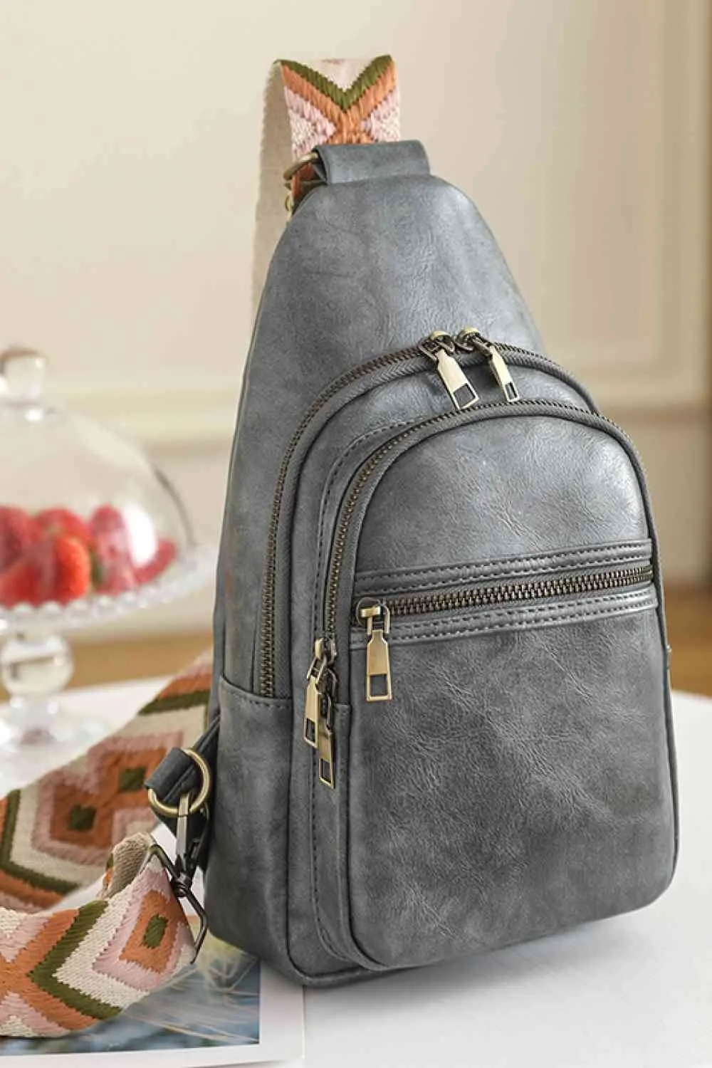 Vegan Leather Sling Bag