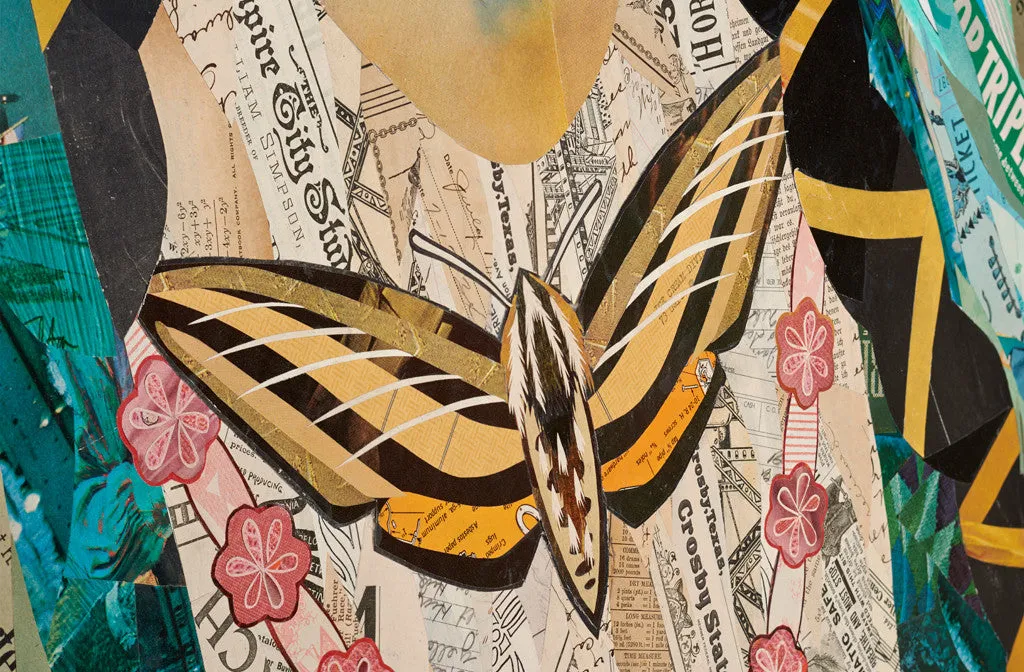 VIGIL (VERDE) original paper collage
