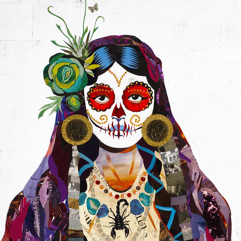 VIGIL (VIOLET) original paper collage