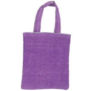 Vintage Fine Kantha Stitched Cotton Tote Bag- Plain Purple