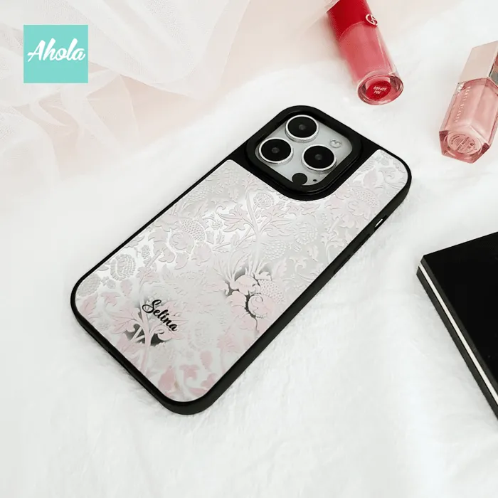 【Vintage】Protective Baroque Print Mirror Phone Case 全包邊復古鏡面名字電話殼