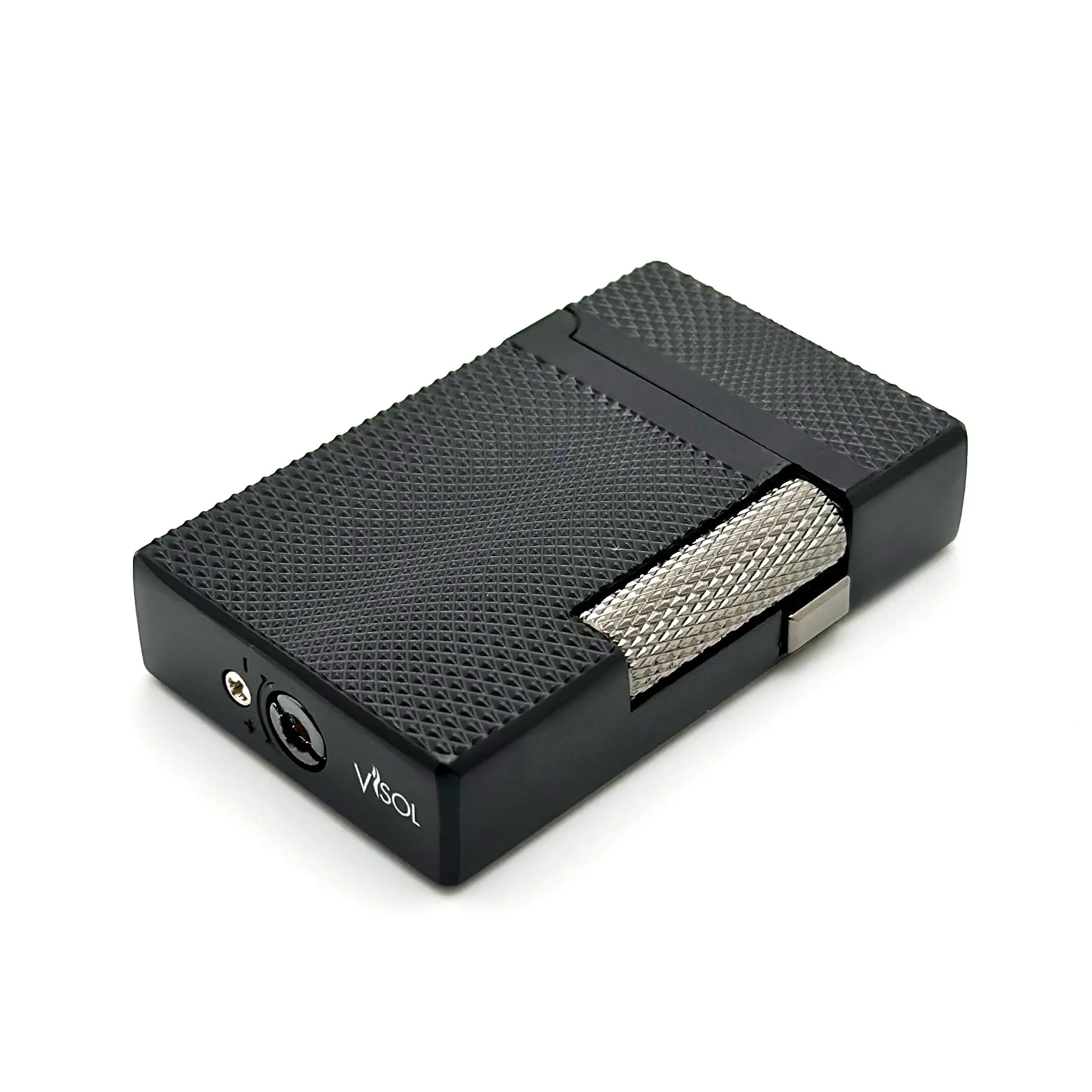 Visol Hubbard Barley Soft Flame and Torch Flame Flint Lighter - Black
