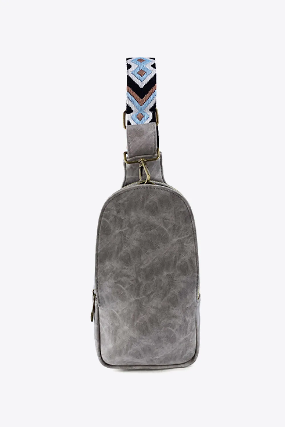 Weekend Shopping Adjustable Strap PU Leather Sling Bag