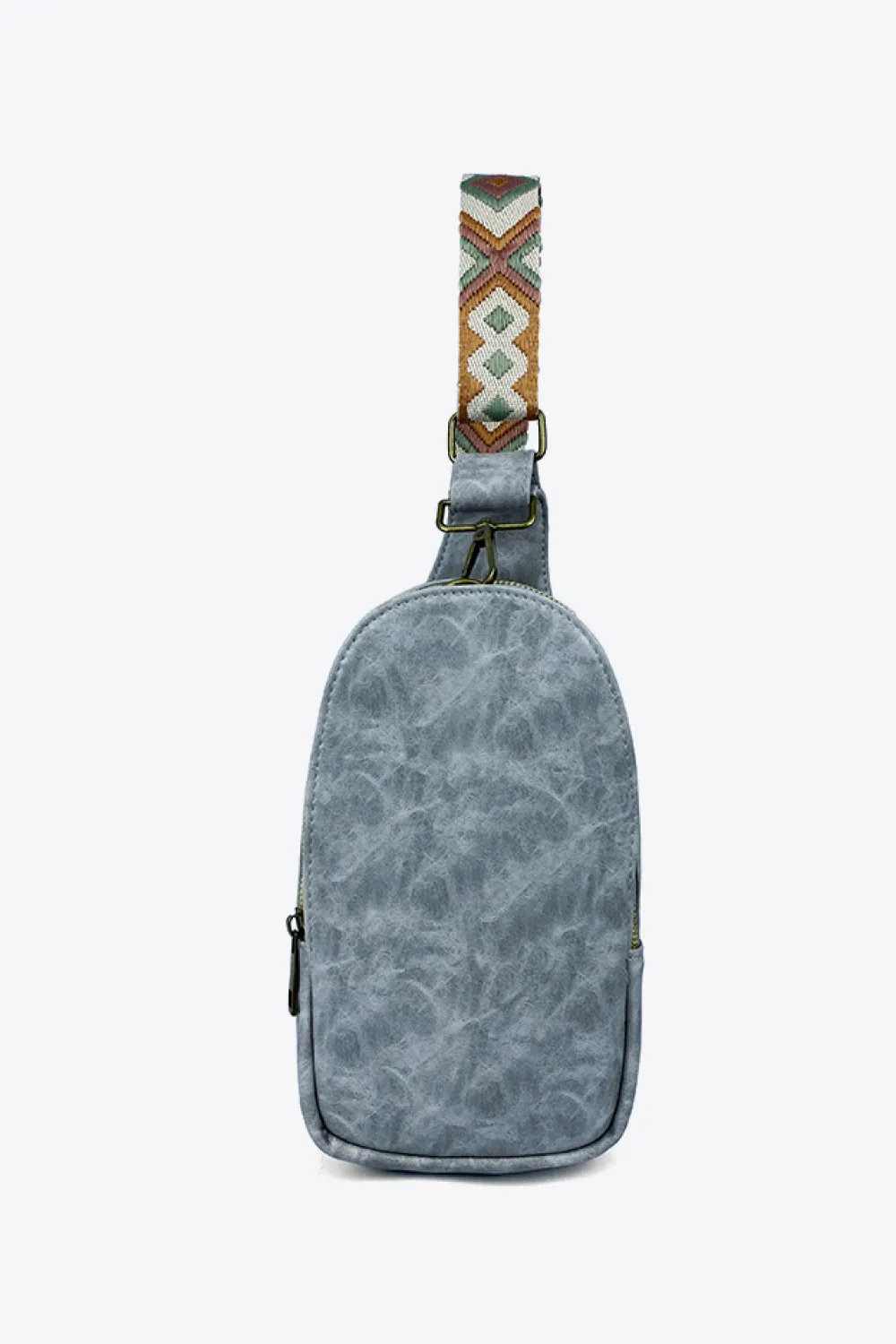 Weekend Shopping Adjustable Strap PU Leather Sling Bag