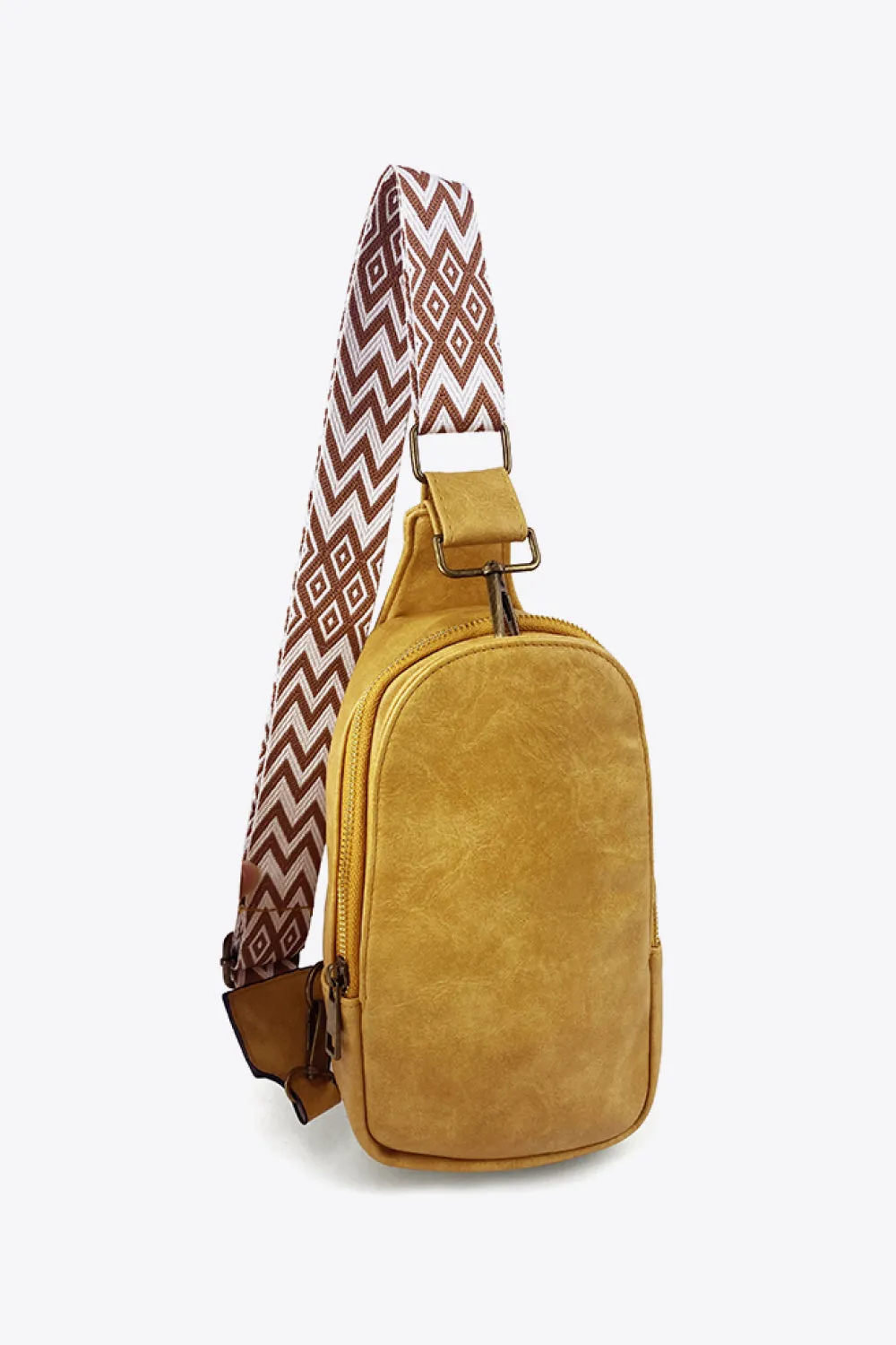 Weekend Shopping Adjustable Strap PU Leather Sling Bag