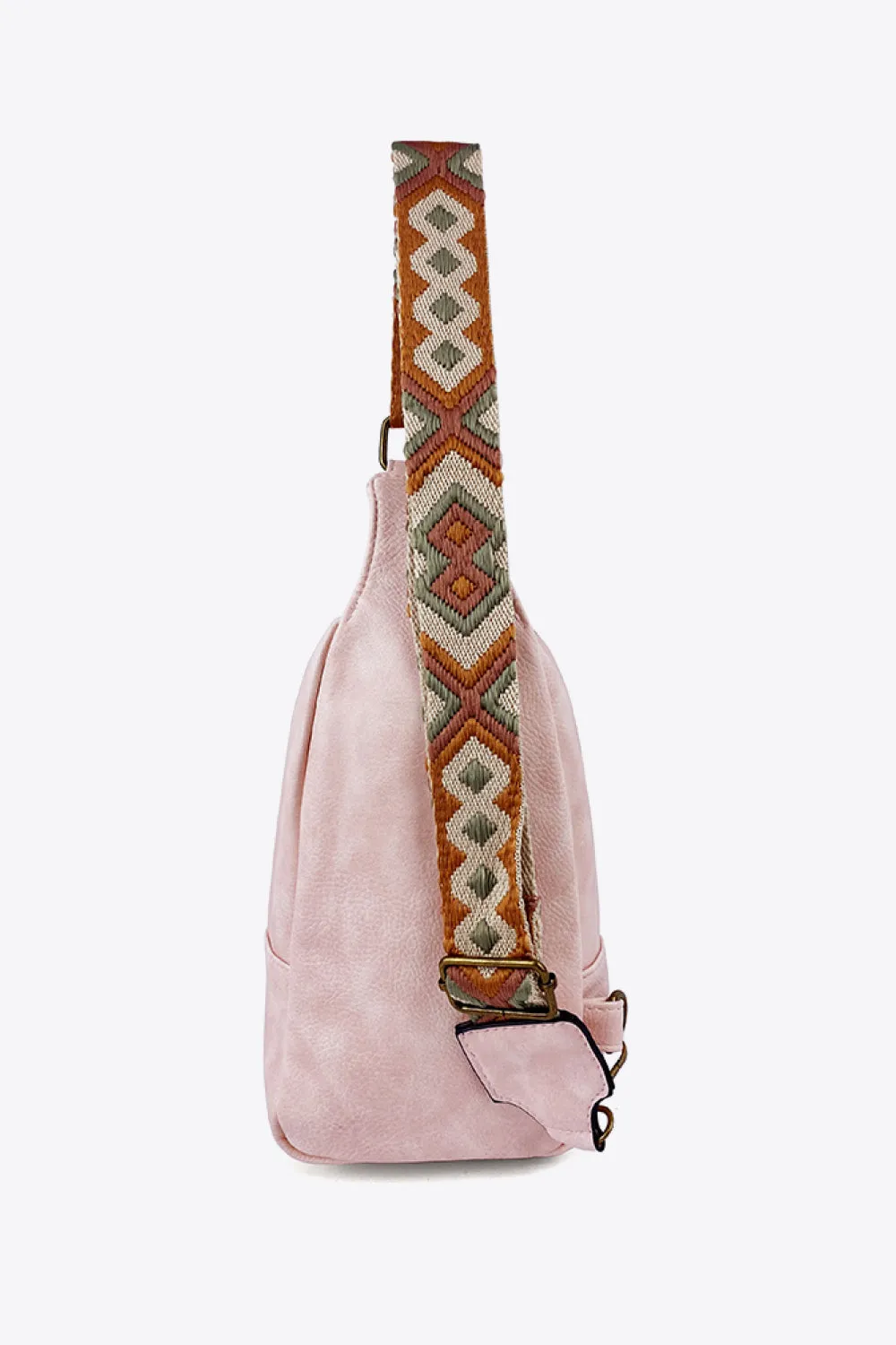 Weekend Shopping Adjustable Strap PU Leather Sling Bag