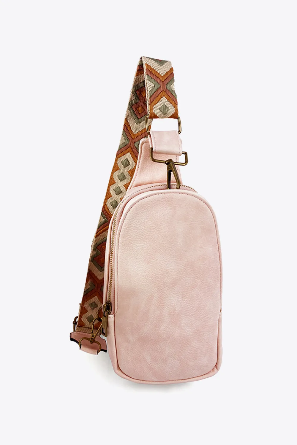Weekend Shopping Adjustable Strap PU Leather Sling Bag