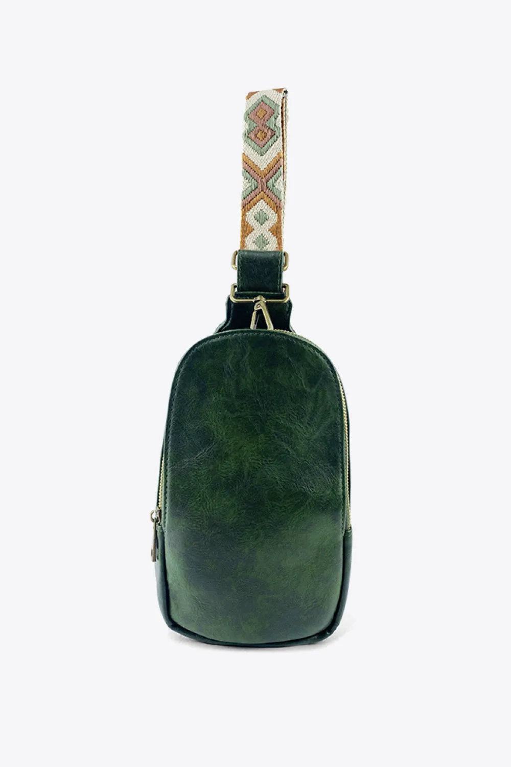 Weekend Shopping Adjustable Strap PU Leather Sling Bag