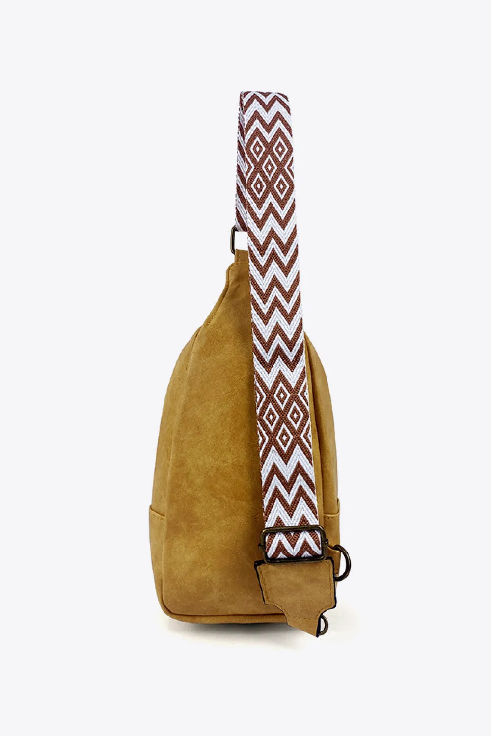 Weekend Shopping Adjustable Strap PU Leather Sling Bag