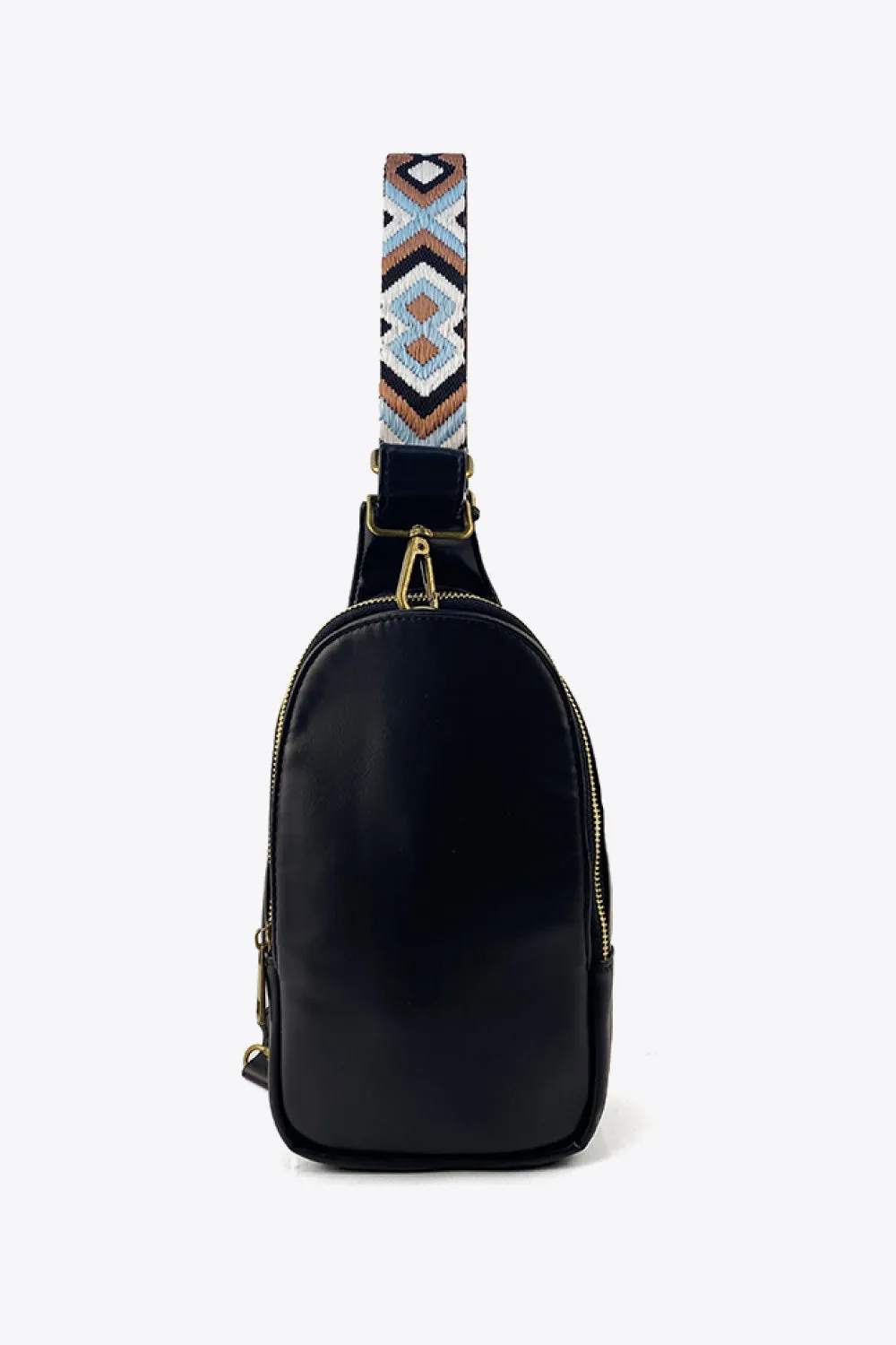 Weekend Shopping Adjustable Strap PU Leather Sling Bag