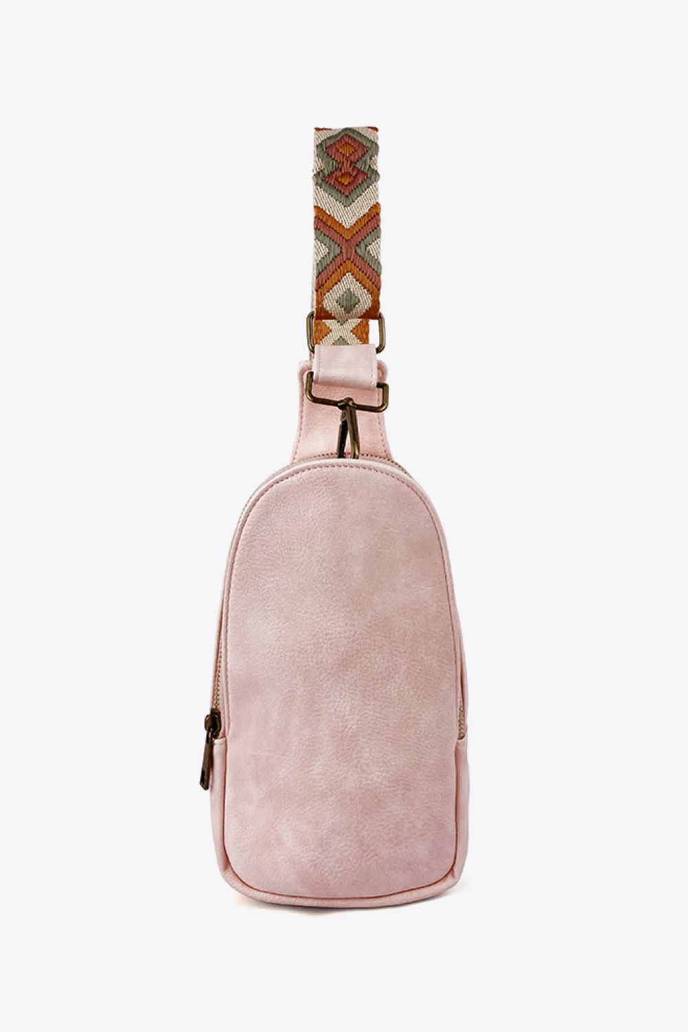 Weekend Shopping Adjustable Strap PU Leather Sling Bag
