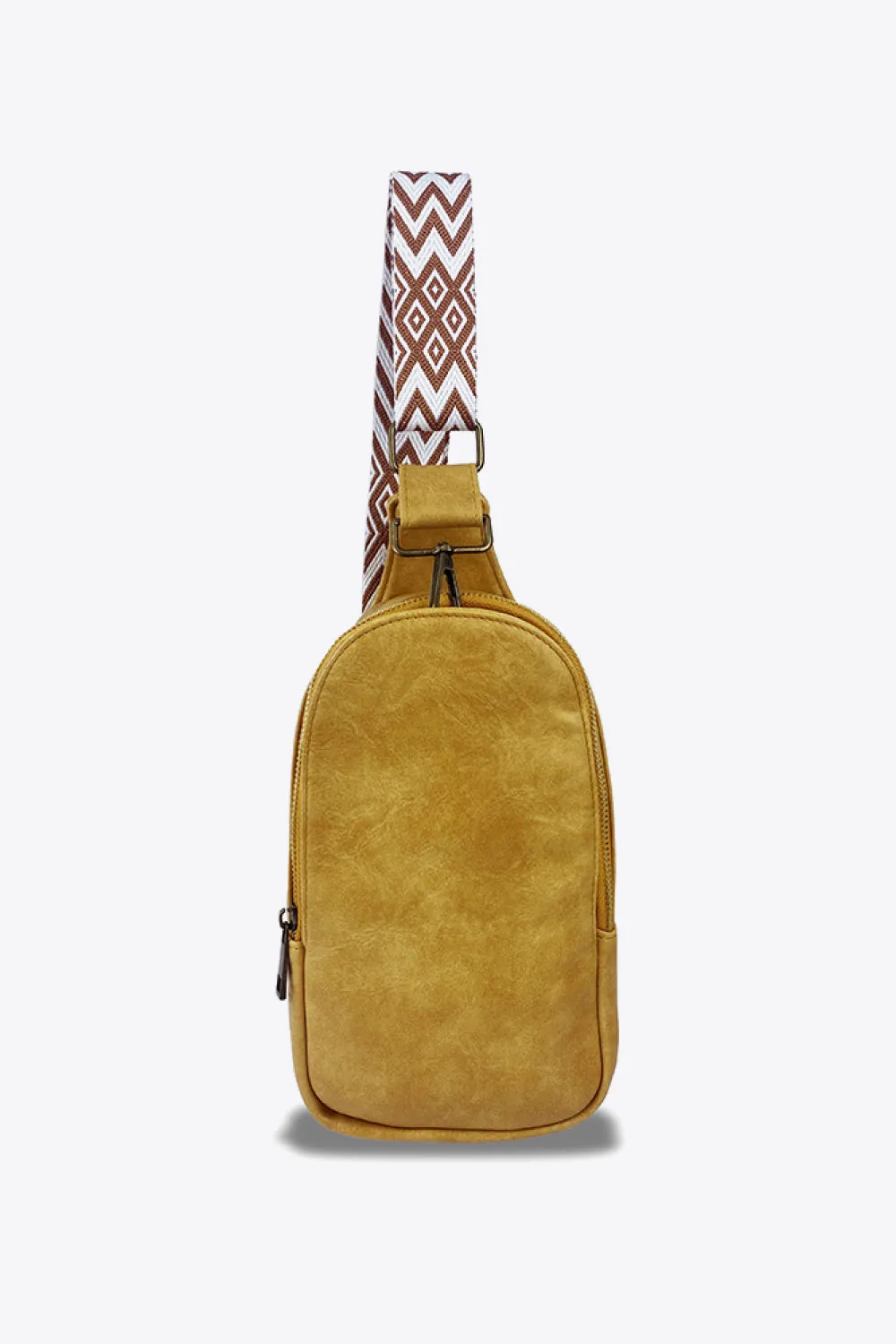 Weekend Shopping Adjustable Strap PU Leather Sling Bag