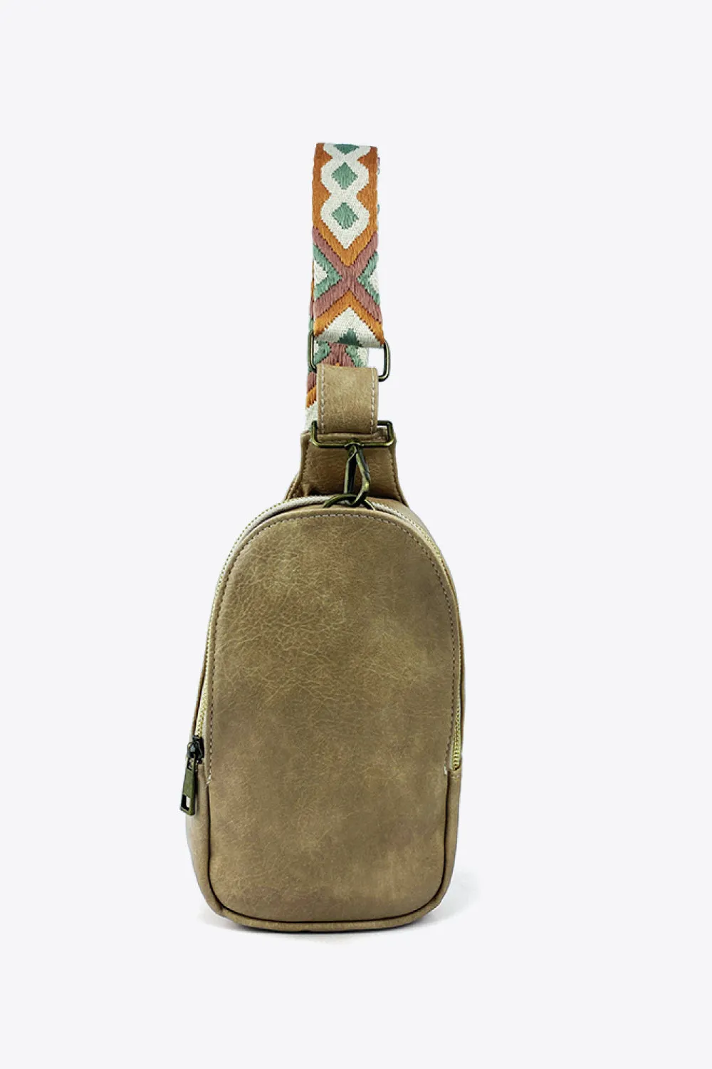 Weekend Shopping Adjustable Strap PU Leather Sling Bag