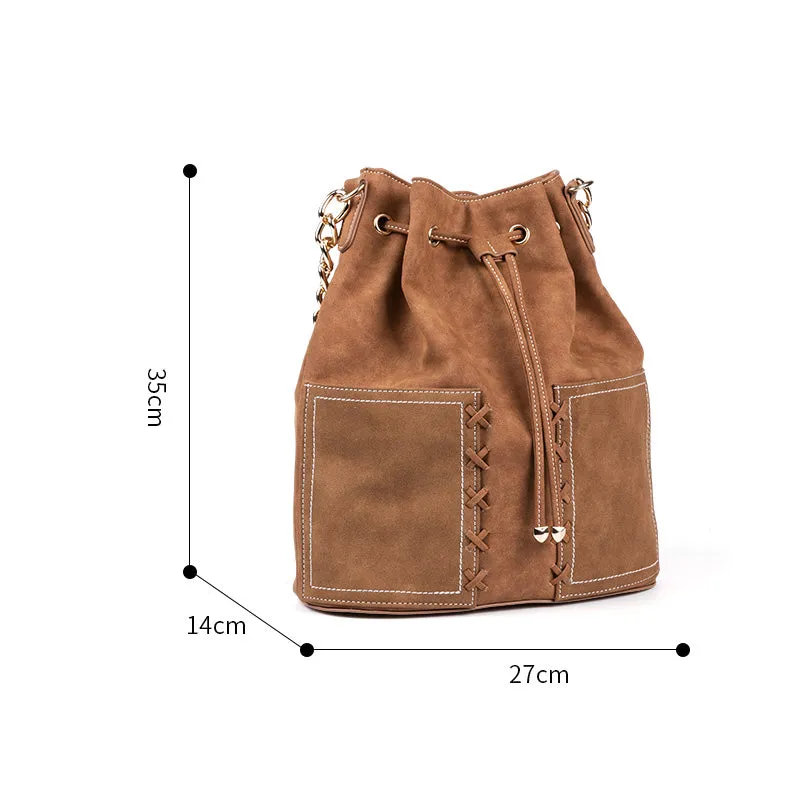 Western Womens Shoulder Bucket Bag Crossbody Boho Bags For Women