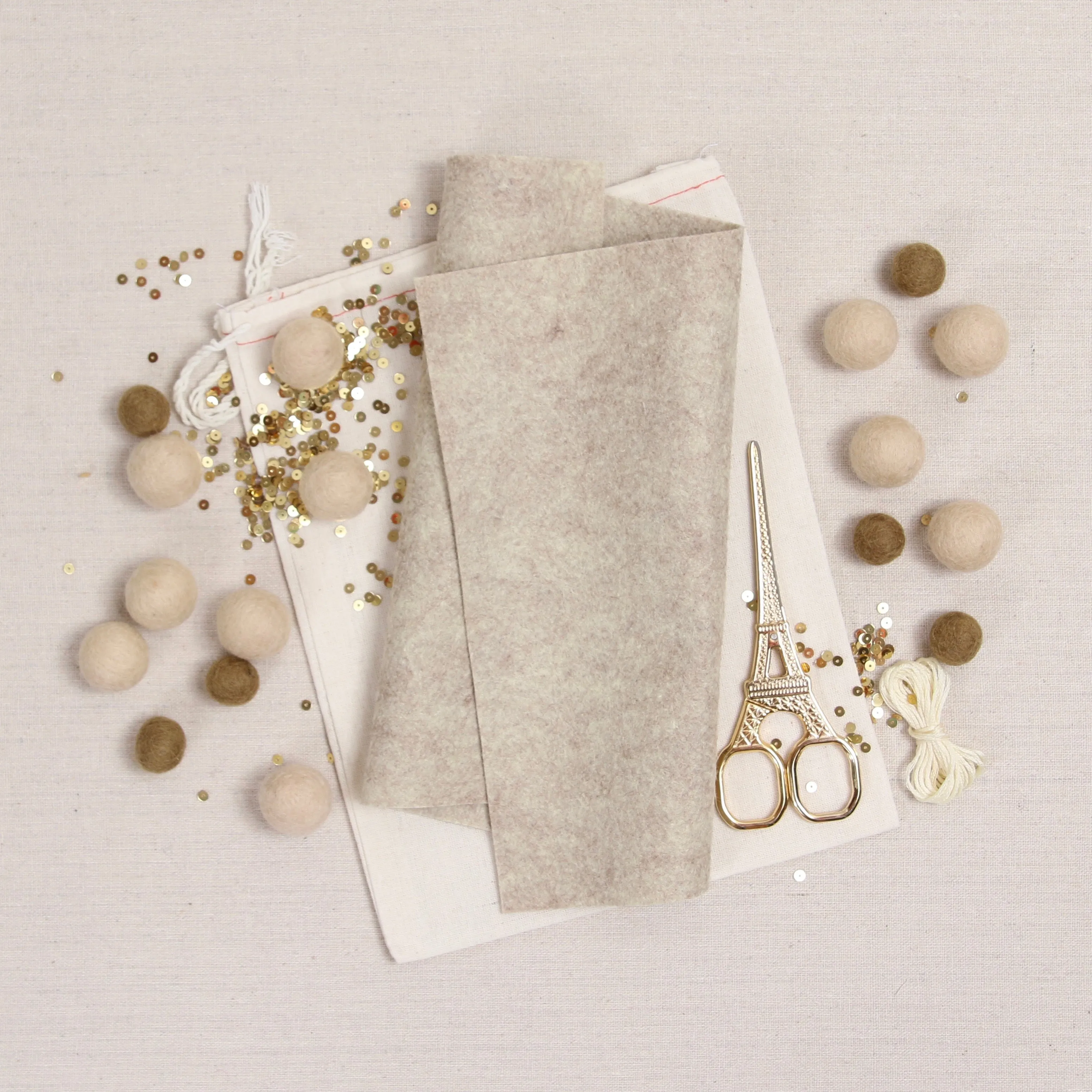 White Truffle Wool Blend Felt